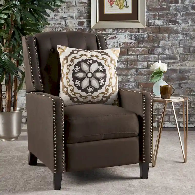 Fauteuil inclinable classique en tissu, élégant pour le salon ou la chambre à coucher