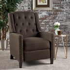 Fauteuil inclinable classique en tissu, élégant pour le salon ou la chambre à coucher