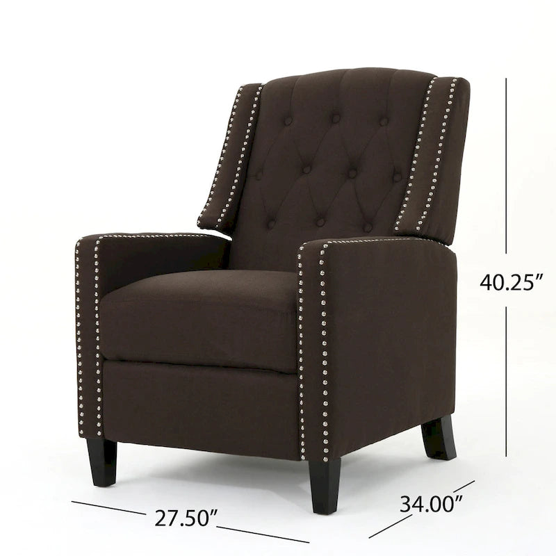 Fauteuil inclinable classique en tissu, élégant pour le salon ou la chambre à coucher