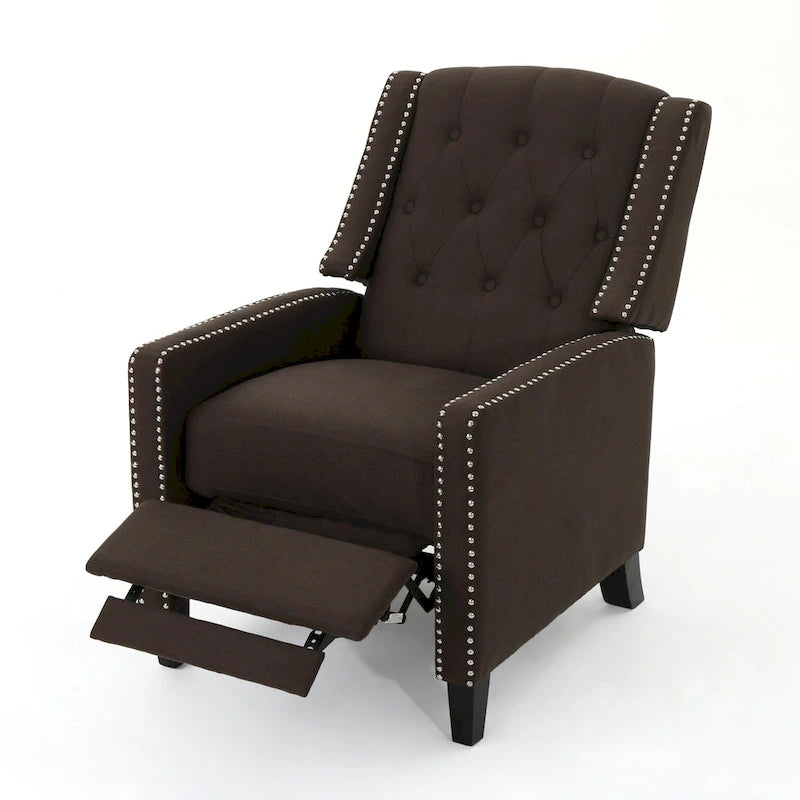 Fauteuil inclinable classique en tissu, élégant pour le salon ou la chambre à coucher