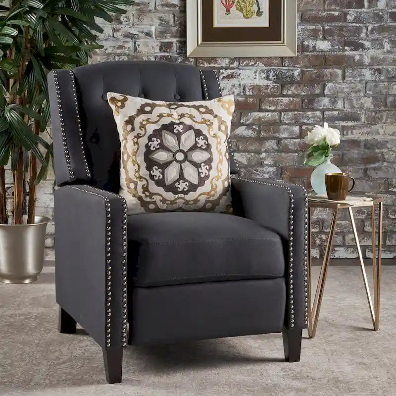 Fauteuil inclinable classique en tissu, élégant pour le salon ou la chambre à coucher