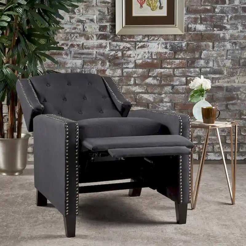 Fauteuil inclinable classique en tissu, élégant pour le salon ou la chambre à coucher