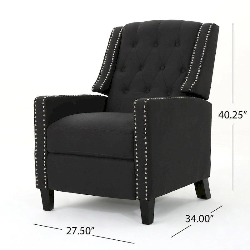 Fauteuil inclinable classique en tissu, élégant pour le salon ou la chambre à coucher