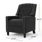 Fauteuil inclinable classique en tissu, élégant pour le salon ou la chambre à coucher