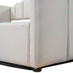 Lit de repos à cadre tapissé avec rangement relevable et garde-corps irrégulier, canapé-lit double pour chambre à coucher ou salon