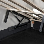 Lit de repos à cadre tapissé avec rangement relevable et garde-corps irrégulier, canapé-lit double pour chambre à coucher ou salon