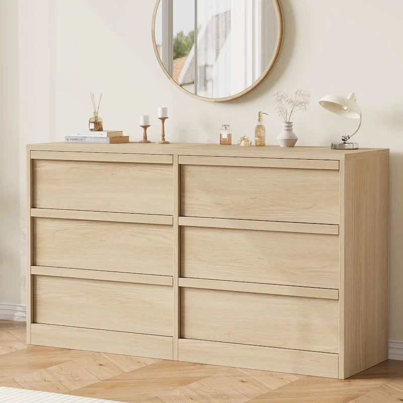 Commode 6 tiroirs pour chambre à coucher, organisateur de rangement moderne