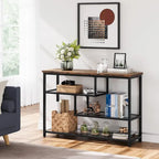 Table d'entrée, console 4 étagères avec rangements