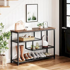Table d'entrée, console 4 étagères avec rangements
