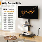 Meuble TV mobile avec prise de courant