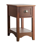 Gymax Lot de 2 Tables d'appoint Contemporaines Compactes avec Tiroir - 33 X 56 X 58 cm (L X l X H)