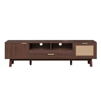 Meuble TV en bois pour téléviseurs de 75 pouces, Meuble TV moderne pour salon