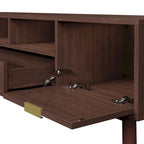 Meuble TV en bois pour téléviseurs de 75 pouces, Meuble TV moderne pour salon