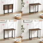 Bureau d'ordinateur pliable Javlergo, bureau d'écriture de 80 cm sans assemblage, table d'ordinateur portable pliable peu encombrante pour bureau à domicile