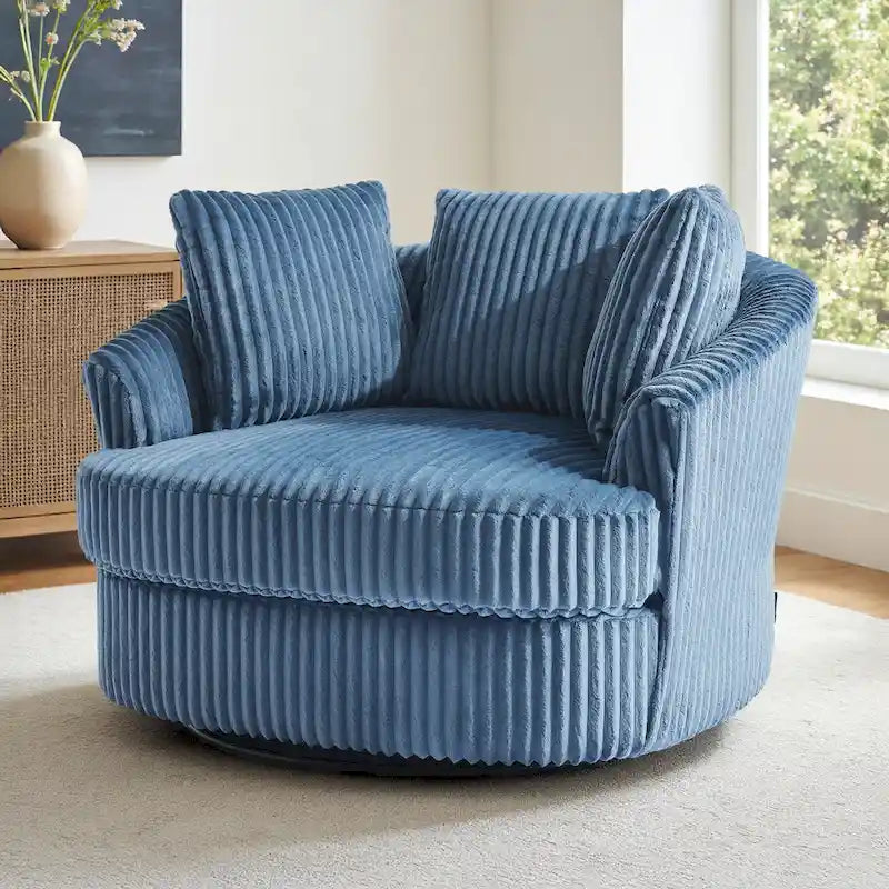 Fauteuil pivotant cylindrique déhoussable à accoudoirs encastrés DREAMSIDEA