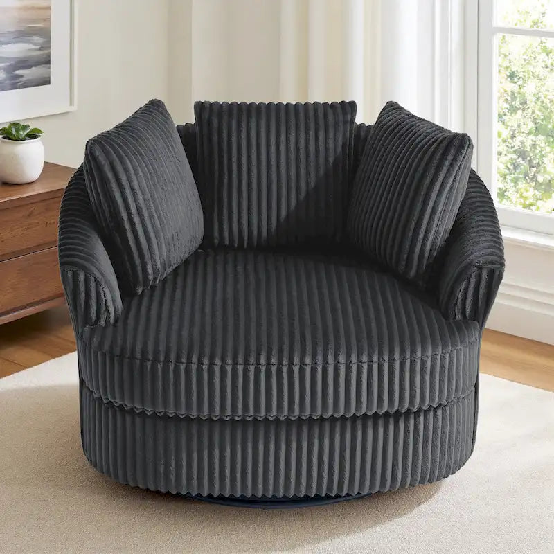 Fauteuil pivotant cylindrique déhoussable à accoudoirs encastrés DREAMSIDEA