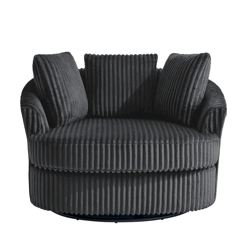 Fauteuil pivotant cylindrique déhoussable à accoudoirs encastrés DREAMSIDEA