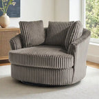 Fauteuil pivotant cylindrique déhoussable à accoudoirs encastrés DREAMSIDEA