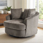 Fauteuil pivotant cylindrique déhoussable à accoudoirs encastrés DREAMSIDEA