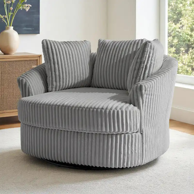 Fauteuil pivotant cylindrique déhoussable à accoudoirs encastrés DREAMSIDEA