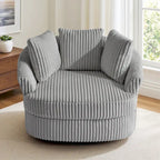 Fauteuil pivotant cylindrique déhoussable à accoudoirs encastrés DREAMSIDEA