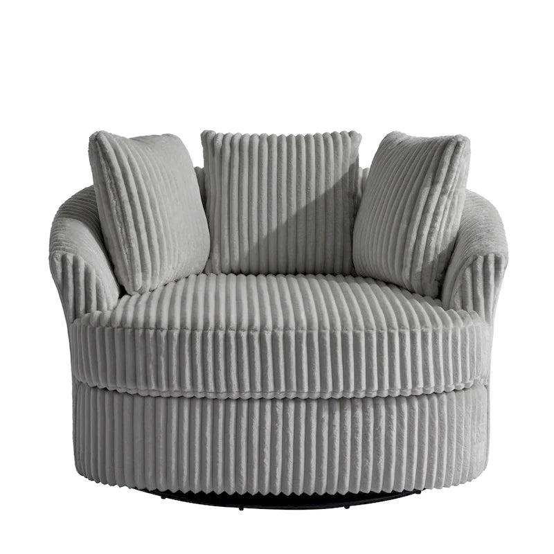 Fauteuil pivotant cylindrique déhoussable à accoudoirs encastrés DREAMSIDEA