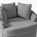 Fauteuil pivotant cylindrique déhoussable à accoudoirs encastrés DREAMSIDEA