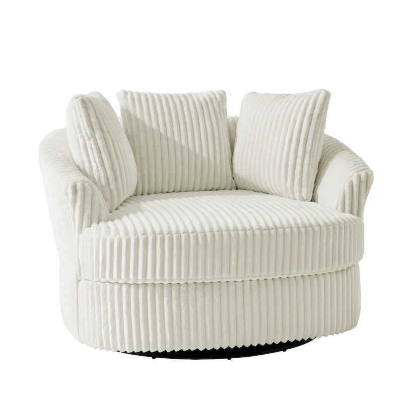 Fauteuil pivotant cylindrique déhoussable à accoudoirs encastrés DREAMSIDEA