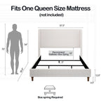 Lit king-size capitonné avec accoudoirs, élégant pour des nuits de rêve