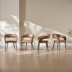 Chaise de salle à manger moderne Fort en similicuir (Lot de 4)