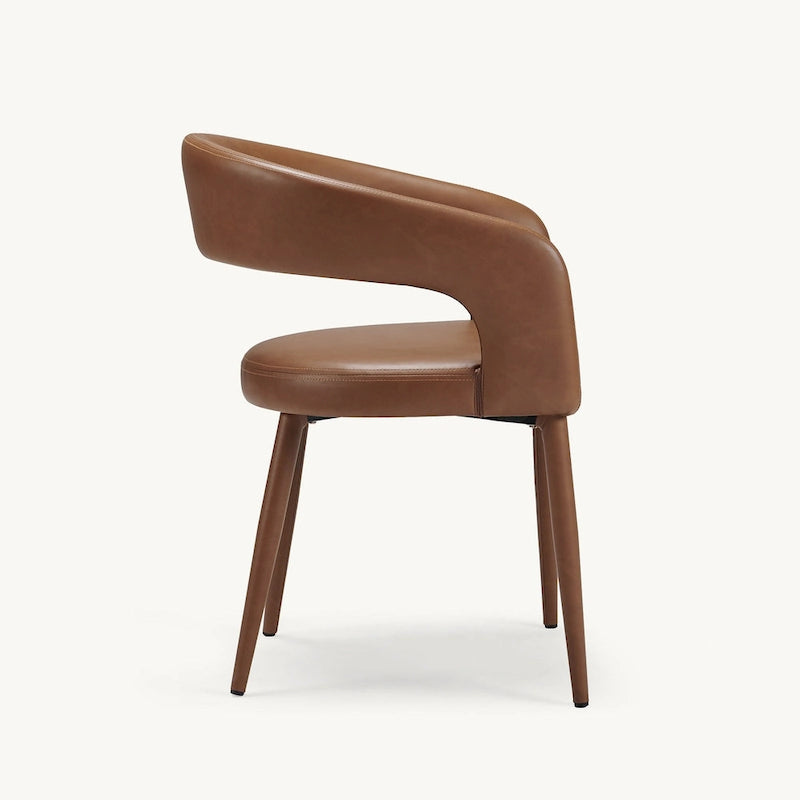 Chaise de salle à manger moderne Fort en similicuir (Lot de 4)