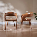 Chaise de salle à manger moderne Fort en similicuir (Lot de 4)