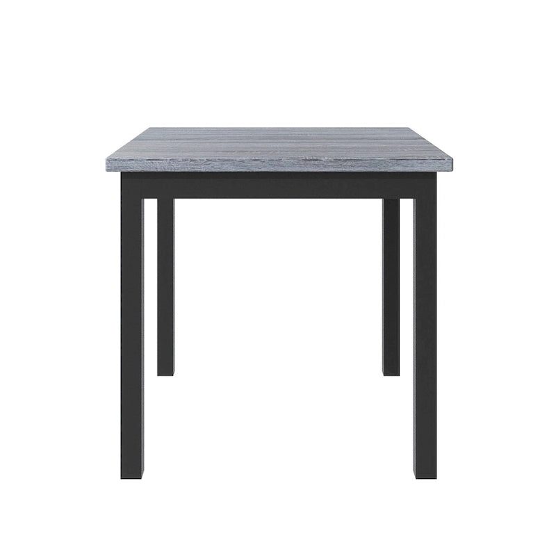 Ensemble de salle à manger 5 pièces hauteur comptoir, ensemble de table à manger en bois avec table rectangulaire et 4 chaises hautes rembourrées