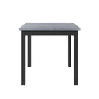 Ensemble de salle à manger 5 pièces hauteur comptoir, ensemble de table à manger en bois avec table rectangulaire et 4 chaises hautes rembourrées