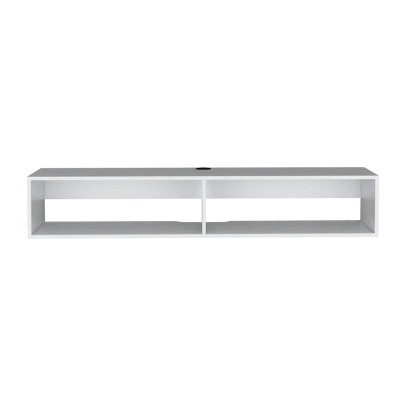 Meuble TV mural moderne 59 Meuble TV flottant avec étagères et gestion des câbles - 10.4H x 59.1W x 12.6D