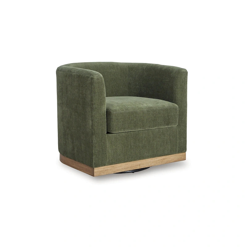 Fauteuil pivotant Signature Design by Ashley Jersonlow vert forêt - 34 larg. x 31,25 prof. x 28,88 haut.
