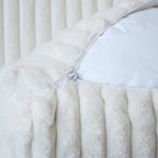 Grand canapé en peluche profonde Cloud, canapé modulable avec pouf
