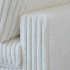 Grand canapé en peluche profonde Cloud, canapé modulable avec pouf