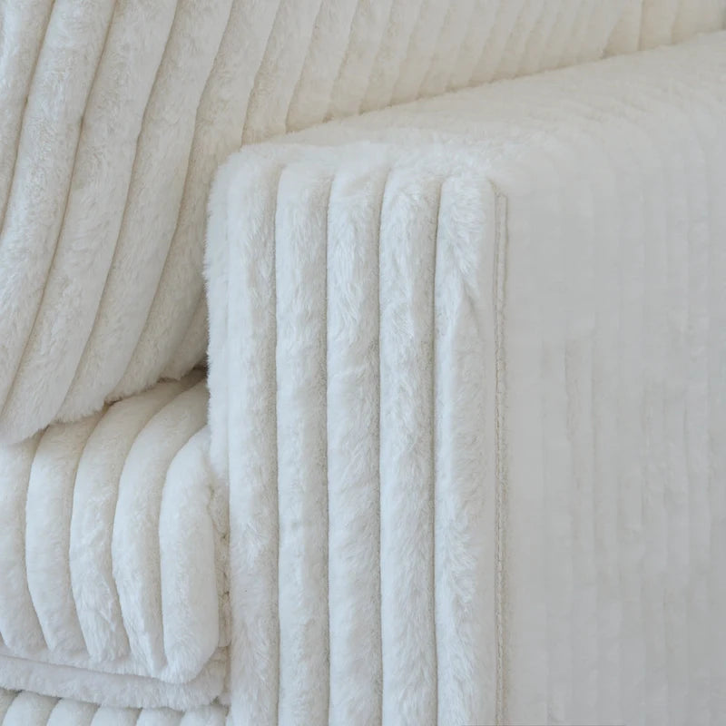 Grand canapé en peluche profonde Cloud, canapé modulable avec pouf