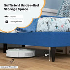 Base de lit double rembourrée Gymax avec matelas et capitonnage à boutons