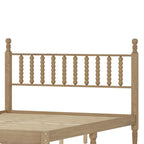 Lit plateforme en bois style rétro avec tête de lit en forme de gourde, Queen Size