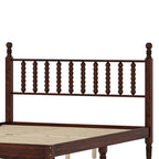 Lit plateforme en bois style rétro avec tête de lit en forme de gourde, Queen Size
