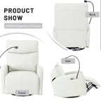 Fauteuil inclinable pivotant et basculant à 270 degrés avec ports USB, canapé inclinable électrique, sièges de cinéma maison en cuir