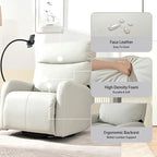 Fauteuil inclinable pivotant et basculant à 270 degrés avec ports USB, canapé inclinable électrique, sièges de cinéma maison en cuir