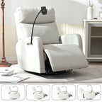 Fauteuil inclinable pivotant et basculant à 270 degrés avec ports USB, canapé inclinable électrique, sièges de cinéma maison en cuir