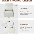 Fauteuil inclinable pivotant et basculant à 270 degrés avec ports USB, canapé inclinable électrique, sièges de cinéma maison en cuir
