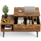 Tables en bois de rangement pour café Sweetcrispy avec plateau relevable