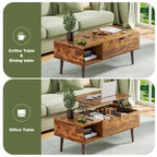 Tables en bois de rangement pour café Sweetcrispy avec plateau relevable