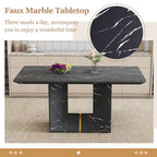 Ensemble de salle à manger 5 pièces, table de cuisine avec pieds carrés en forme de O, 4 chaises de salle à manger rembourrées pour 4 personnes