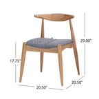 Ensemble de salle à manger 5 pièces en bois, comprenant une table à manger rectangulaire et 4 chaises rembourrées, pour la maison ou l'appartement